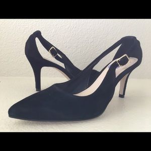 Cole Haan Grand OS Ladies Black Suede Heels 8.5 M